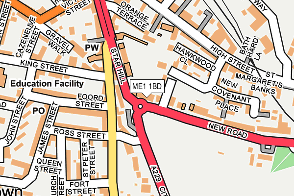 ME1 1BD map - OS OpenMap – Local (Ordnance Survey)