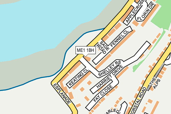 ME1 1BH map - OS OpenMap – Local (Ordnance Survey) ME1 1BH map - OS OpenMap – Local (Ordnance Survey)