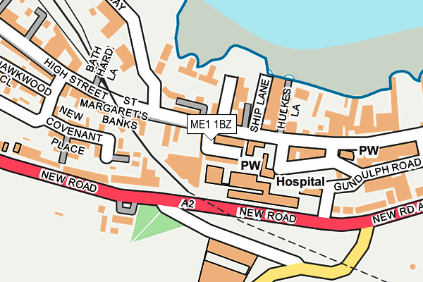 ME1 1BZ map - OS OpenMap – Local (Ordnance Survey)
