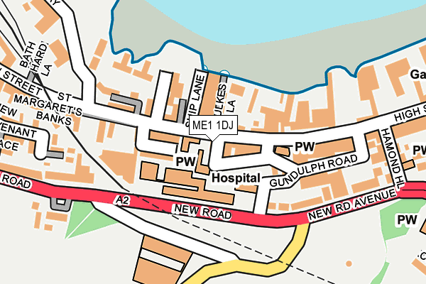 ME1 1DJ map - OS OpenMap – Local (Ordnance Survey) ME1 1DJ map - OS OpenMap – Local (Ordnance Survey)