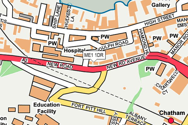 ME1 1DR map - OS OpenMap – Local (Ordnance Survey)