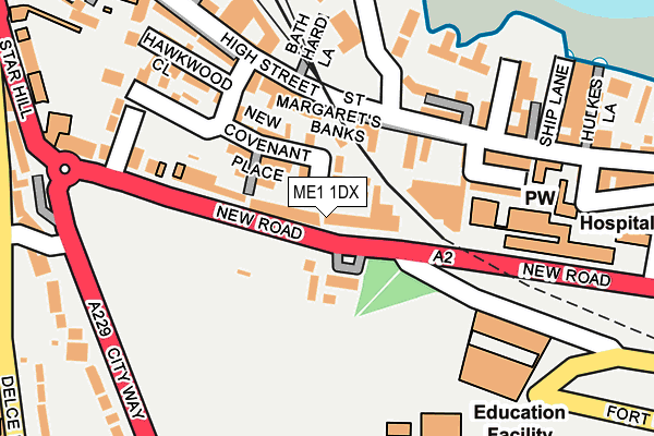 ME1 1DX map - OS OpenMap – Local (Ordnance Survey) ME1 1DX map - OS OpenMap – Local (Ordnance Survey)