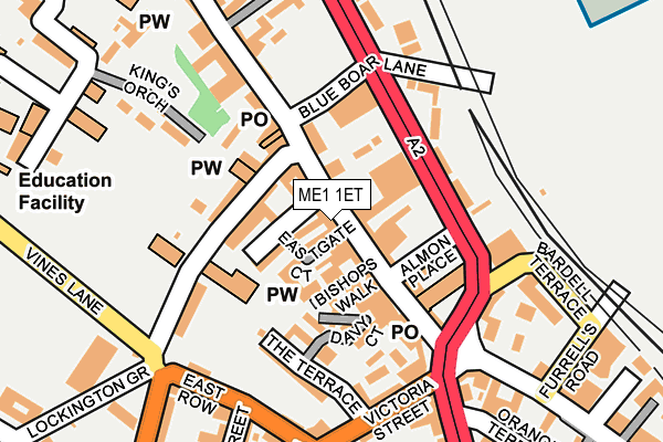 ME1 1ET map - OS OpenMap – Local (Ordnance Survey) ME1 1ET map - OS OpenMap – Local (Ordnance Survey)