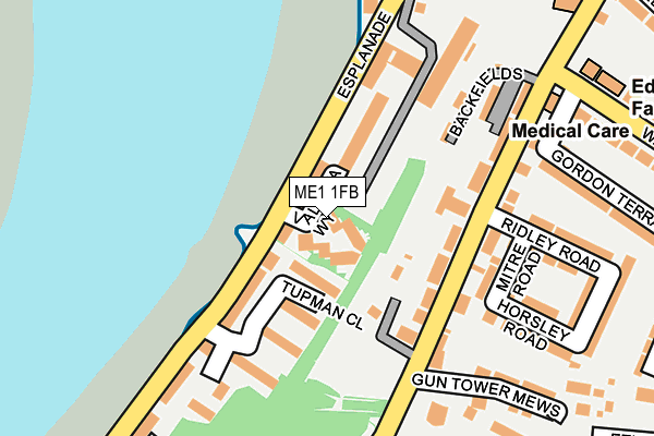 ME1 1FB map - OS OpenMap – Local (Ordnance Survey) ME1 1FB map - OS OpenMap – Local (Ordnance Survey)