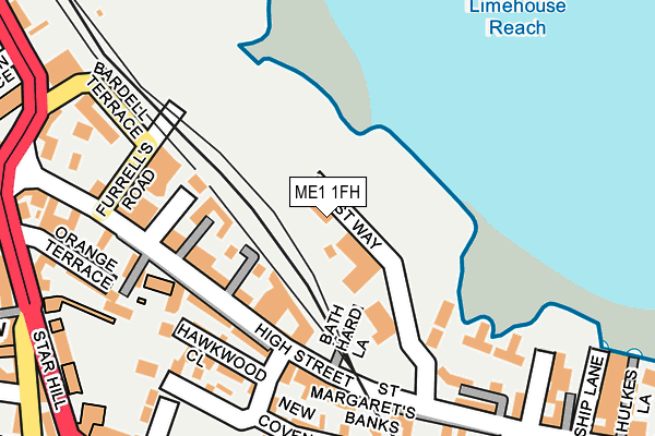 ME1 1FH map - OS OpenMap – Local (Ordnance Survey) ME1 1FH map - OS OpenMap – Local (Ordnance Survey)