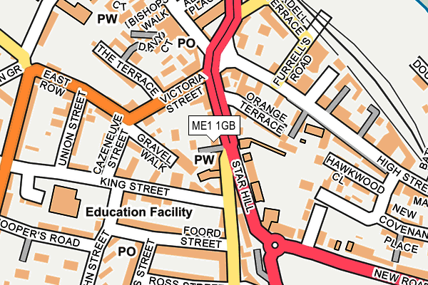 ME1 1GB map - OS OpenMap – Local (Ordnance Survey) ME1 1GB map - OS OpenMap – Local (Ordnance Survey)