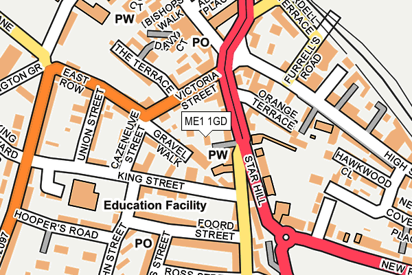 ME1 1GD map - OS OpenMap – Local (Ordnance Survey)