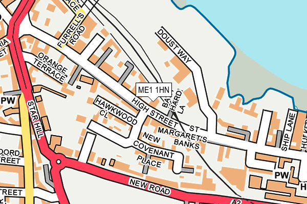 ME1 1HN map - OS OpenMap – Local (Ordnance Survey) ME1 1HN map - OS OpenMap – Local (Ordnance Survey)