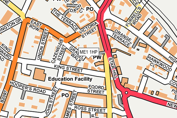ME1 1HP map - OS OpenMap – Local (Ordnance Survey)