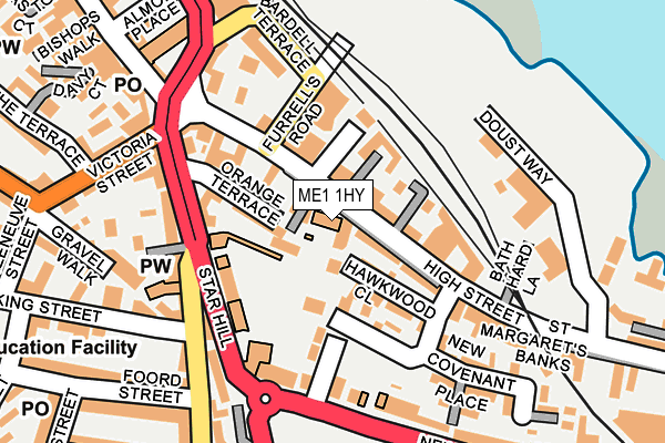 ME1 1HY map - OS OpenMap – Local (Ordnance Survey) ME1 1HY map - OS OpenMap – Local (Ordnance Survey)