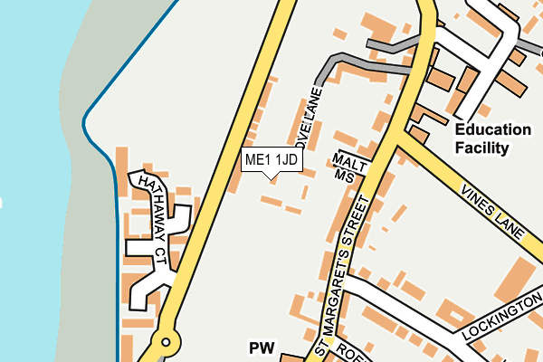 ME1 1JD map - OS OpenMap – Local (Ordnance Survey) ME1 1JD map - OS OpenMap – Local (Ordnance Survey)