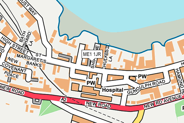 ME1 1JR map - OS OpenMap – Local (Ordnance Survey)