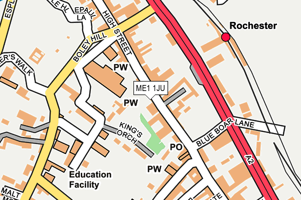 ME1 1JU map - OS OpenMap – Local (Ordnance Survey)