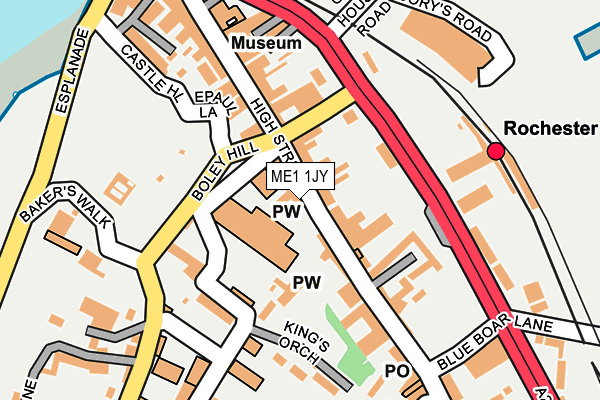ME1 1JY map - OS OpenMap – Local (Ordnance Survey) ME1 1JY map - OS OpenMap – Local (Ordnance Survey)