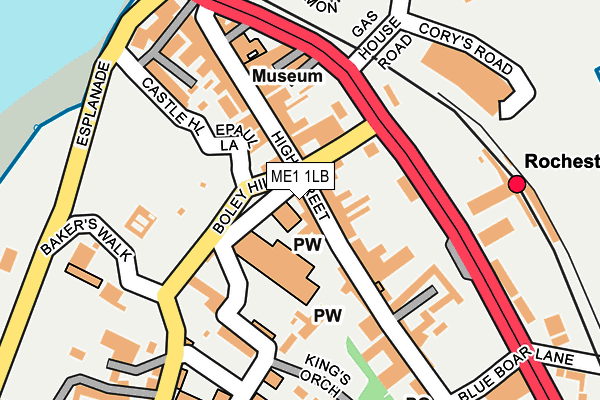ME1 1LB map - OS OpenMap – Local (Ordnance Survey) ME1 1LB map - OS OpenMap – Local (Ordnance Survey)