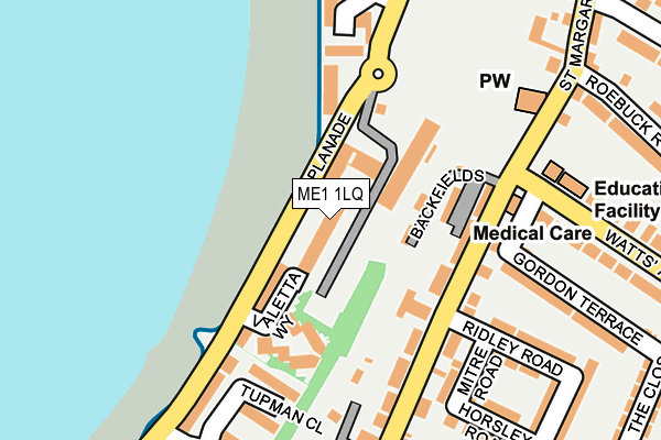 ME1 1LQ map - OS OpenMap – Local (Ordnance Survey) ME1 1LQ map - OS OpenMap – Local (Ordnance Survey)