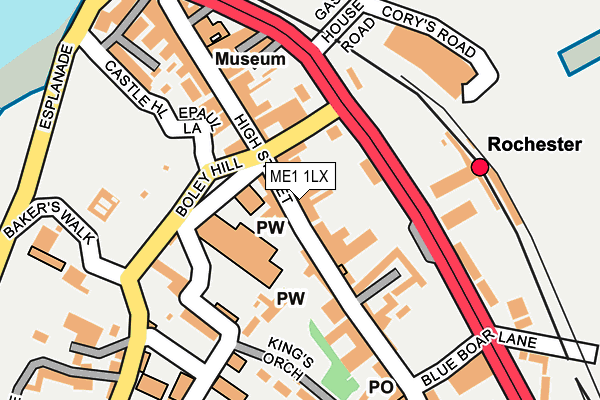 ME1 1LX map - OS OpenMap – Local (Ordnance Survey)