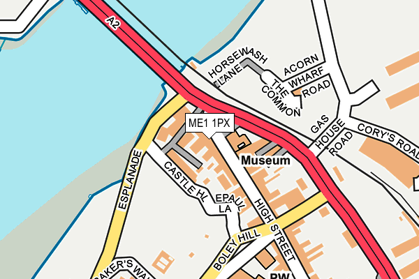 ME1 1PX map - OS OpenMap – Local (Ordnance Survey) ME1 1PX map - OS OpenMap – Local (Ordnance Survey)