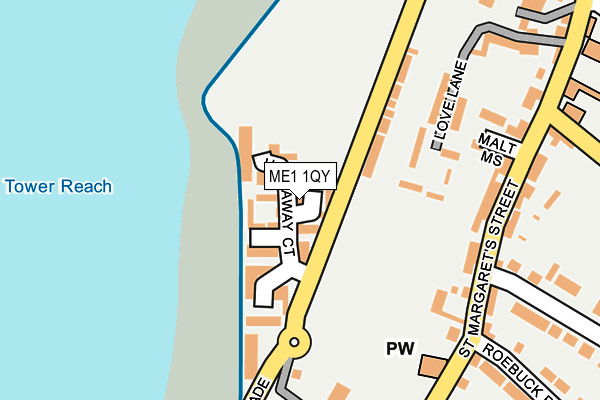 ME1 1QY map - OS OpenMap – Local (Ordnance Survey)