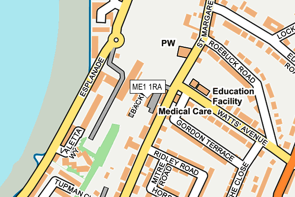 ME1 1RA map - OS OpenMap – Local (Ordnance Survey)
