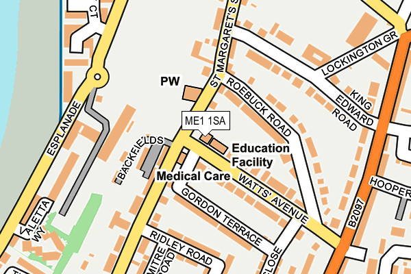 ME1 1SA map - OS OpenMap – Local (Ordnance Survey)
