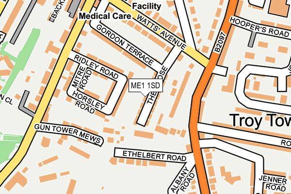 ME1 1SD map - OS OpenMap – Local (Ordnance Survey)