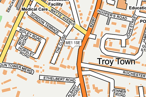 ME1 1SE map - OS OpenMap – Local (Ordnance Survey) ME1 1SE map - OS OpenMap – Local (Ordnance Survey)