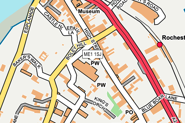 ME1 1SJ map - OS OpenMap – Local (Ordnance Survey) ME1 1SJ map - OS OpenMap – Local (Ordnance Survey)