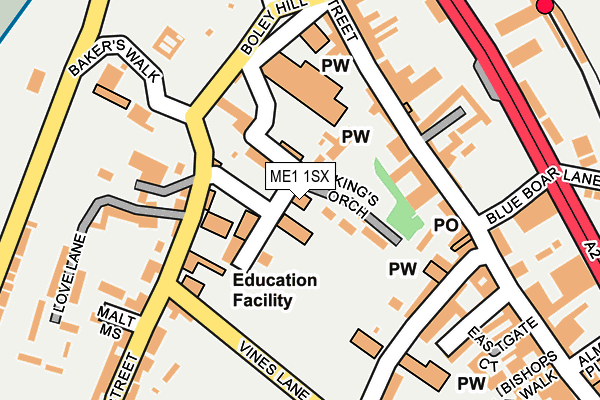 ME1 1SX map - OS OpenMap – Local (Ordnance Survey) ME1 1SX map - OS OpenMap – Local (Ordnance Survey)