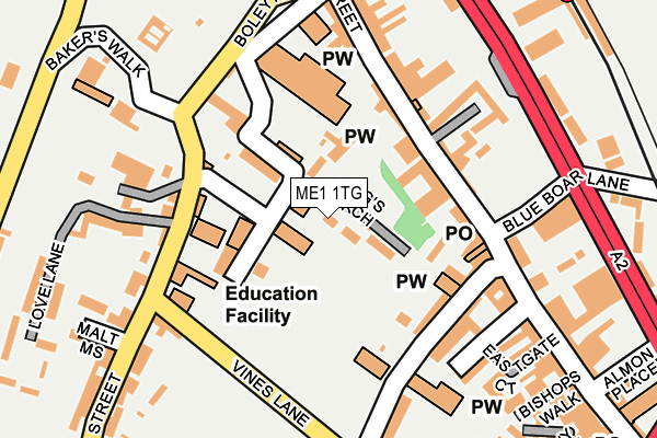 ME1 1TG map - OS OpenMap – Local (Ordnance Survey)