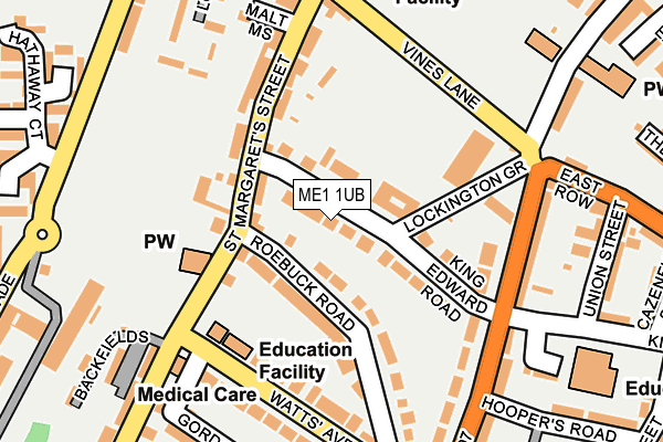 ME1 1UB map - OS OpenMap – Local (Ordnance Survey) ME1 1UB map - OS OpenMap – Local (Ordnance Survey)