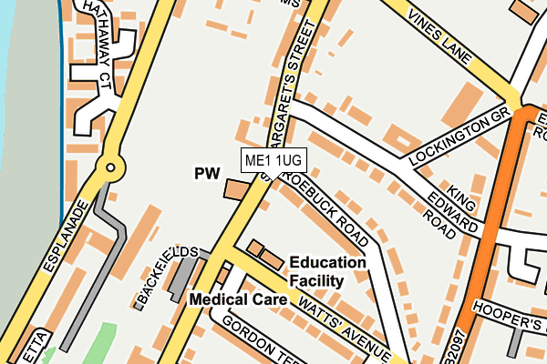 ME1 1UG map - OS OpenMap – Local (Ordnance Survey) ME1 1UG map - OS OpenMap – Local (Ordnance Survey)