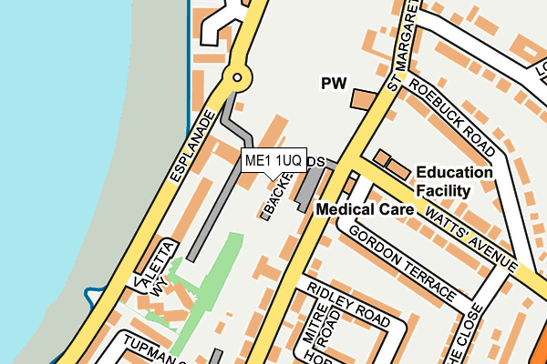 ME1 1UQ map - OS OpenMap – Local (Ordnance Survey) ME1 1UQ map - OS OpenMap – Local (Ordnance Survey)