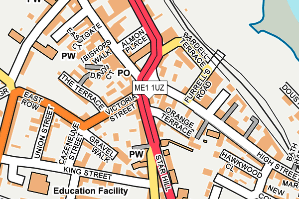 ME1 1UZ map - OS OpenMap – Local (Ordnance Survey)