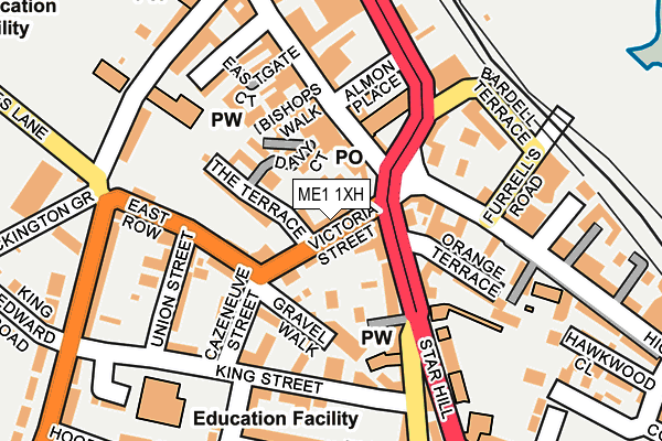 ME1 1XH map - OS OpenMap – Local (Ordnance Survey) ME1 1XH map - OS OpenMap – Local (Ordnance Survey)