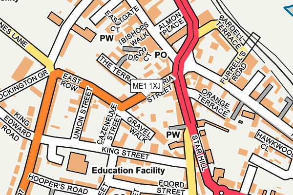 ME1 1XJ map - OS OpenMap – Local (Ordnance Survey)