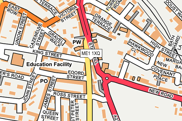ME1 1XQ map - OS OpenMap – Local (Ordnance Survey) ME1 1XQ map - OS OpenMap – Local (Ordnance Survey)