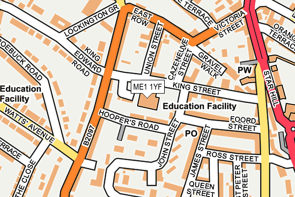 ME1 1YF map - OS OpenMap – Local (Ordnance Survey) ME1 1YF map - OS OpenMap – Local (Ordnance Survey)