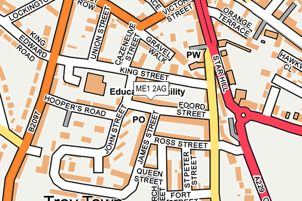 ME1 2AG map - OS OpenMap – Local (Ordnance Survey) ME1 2AG map - OS OpenMap – Local (Ordnance Survey)