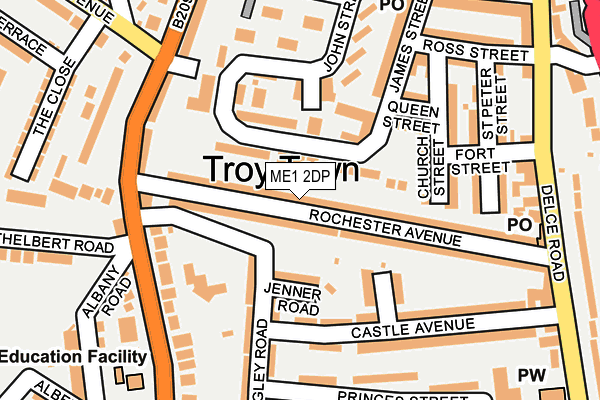 ME1 2DP map - OS OpenMap – Local (Ordnance Survey)