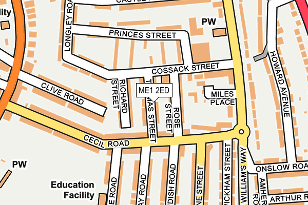 ME1 2ED map - OS OpenMap – Local (Ordnance Survey) ME1 2ED map - OS OpenMap – Local (Ordnance Survey)