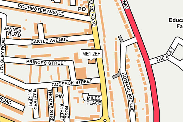 ME1 2EH map - OS OpenMap – Local (Ordnance Survey) ME1 2EH map - OS OpenMap – Local (Ordnance Survey)