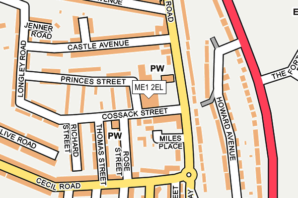 ME1 2EL map - OS OpenMap – Local (Ordnance Survey) ME1 2EL map - OS OpenMap – Local (Ordnance Survey)
