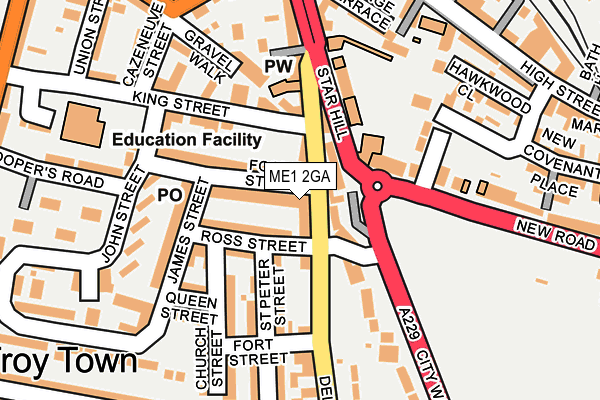 ME1 2GA map - OS OpenMap – Local (Ordnance Survey) ME1 2GA map - OS OpenMap – Local (Ordnance Survey)