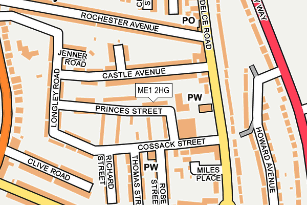 ME1 2HG map - OS OpenMap – Local (Ordnance Survey) ME1 2HG map - OS OpenMap – Local (Ordnance Survey)