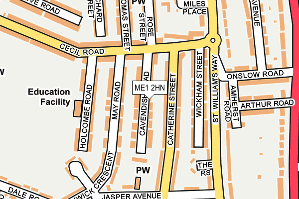 ME1 2HN map - OS OpenMap – Local (Ordnance Survey) ME1 2HN map - OS OpenMap – Local (Ordnance Survey)