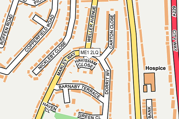 ME1 2LQ map - OS OpenMap – Local (Ordnance Survey) ME1 2LQ map - OS OpenMap – Local (Ordnance Survey)