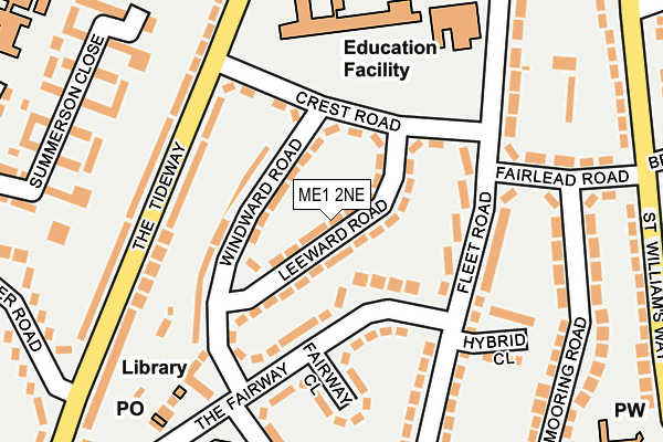 ME1 2NE map - OS OpenMap – Local (Ordnance Survey)