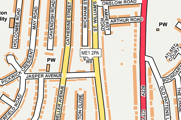 ME1 2PA map - OS OpenMap – Local (Ordnance Survey)
