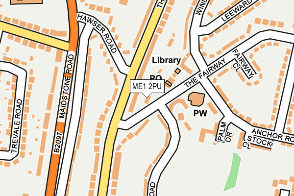 ME1 2PU map - OS OpenMap – Local (Ordnance Survey) ME1 2PU map - OS OpenMap – Local (Ordnance Survey)